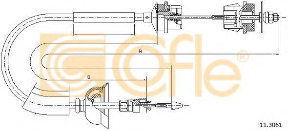 COFLE 113061 Трос, управління зчепленням