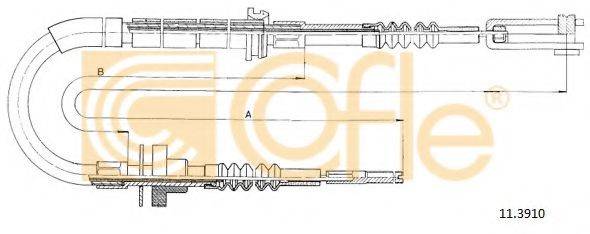 COFLE 113910 Трос, управління зчепленням