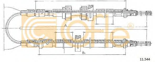 COFLE 11544 Трос, стоянкова гальмівна система