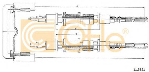 COFLE 115821 Трос, стоянкова гальмівна система