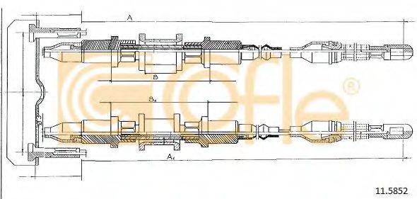 COFLE 115852 Трос, стоянкова гальмівна система