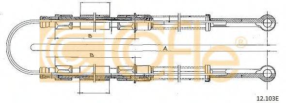 COFLE 12103E Трос, стоянкова гальмівна система