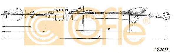 COFLE 12202E Трос, управління зчепленням