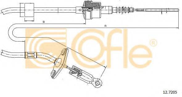 COFLE 127205 Трос, управління зчепленням