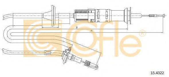 COFLE 154322 Трос, управління зчепленням