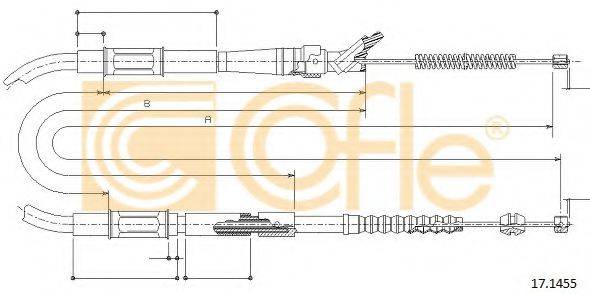 COFLE 171455 Трос, стоянкова гальмівна система