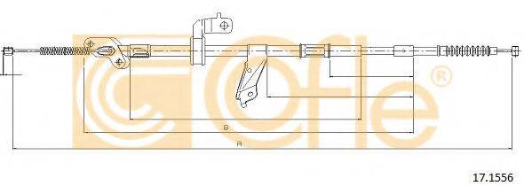 COFLE 171556 Трос, стоянкова гальмівна система