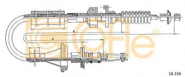 COFLE 18156 Трос, управління зчепленням