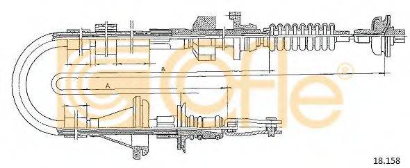 COFLE 18158 Трос, управління зчепленням