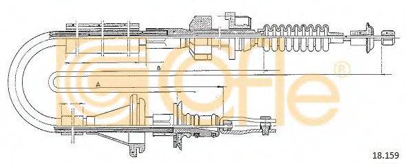 COFLE 18159 Трос, управління зчепленням