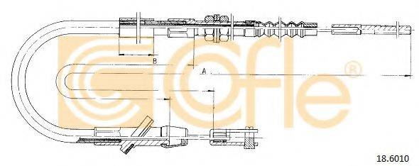 COFLE 186010 Трос, управління зчепленням