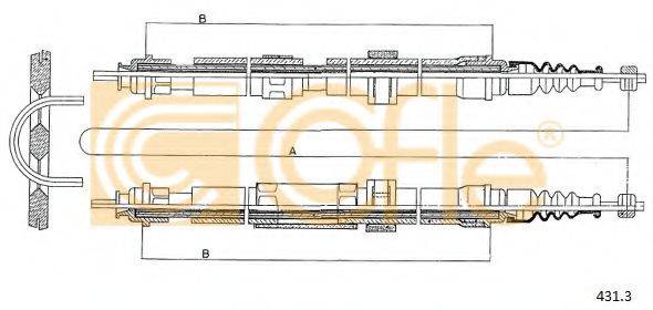 COFLE 4313 Трос, стоянкова гальмівна система