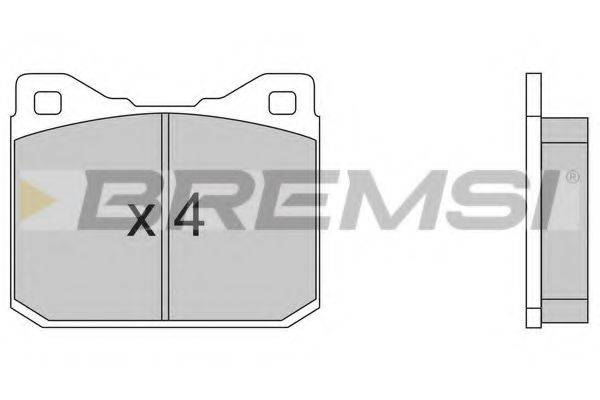 BREMSI BP2197 Комплект гальмівних колодок, дискове гальмо