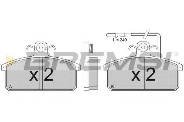 BREMSI BP22652 Комплект гальмівних колодок, дискове гальмо