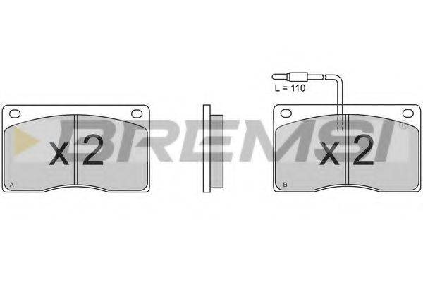 BREMSI BP2340 Комплект гальмівних колодок, дискове гальмо