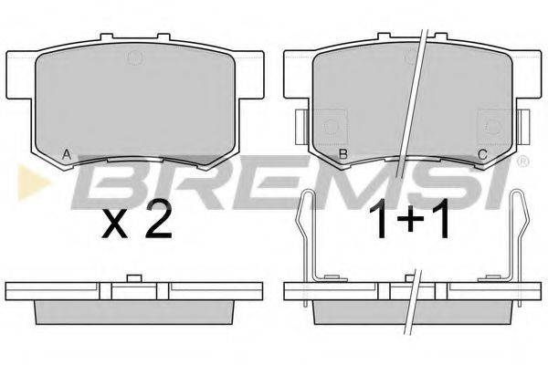 BREMSI BP2544 Комплект гальмівних колодок, дискове гальмо