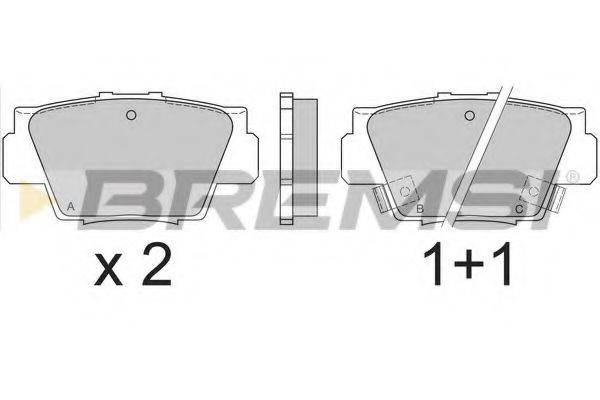 BREMSI BP2545 Комплект гальмівних колодок, дискове гальмо