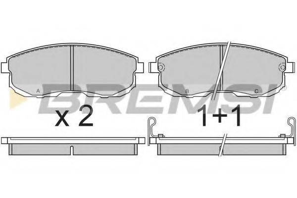BREMSI BP2569 Комплект гальмівних колодок, дискове гальмо