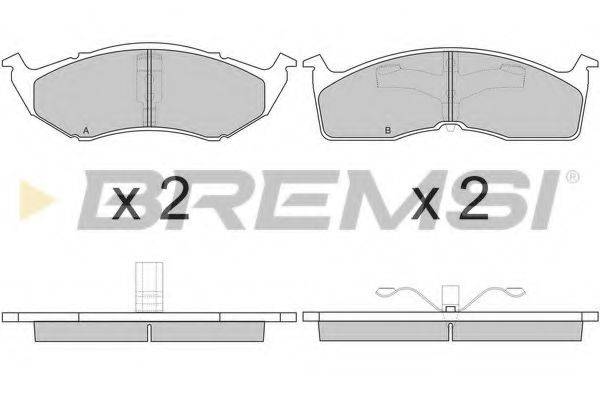 BREMSI BP2765 Комплект гальмівних колодок, дискове гальмо