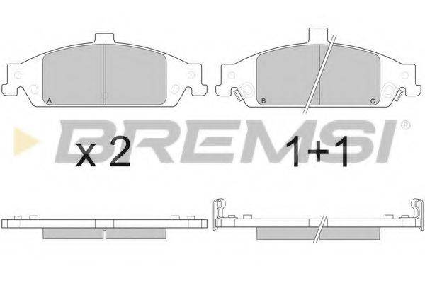 BREMSI BP2882 Комплект гальмівних колодок, дискове гальмо