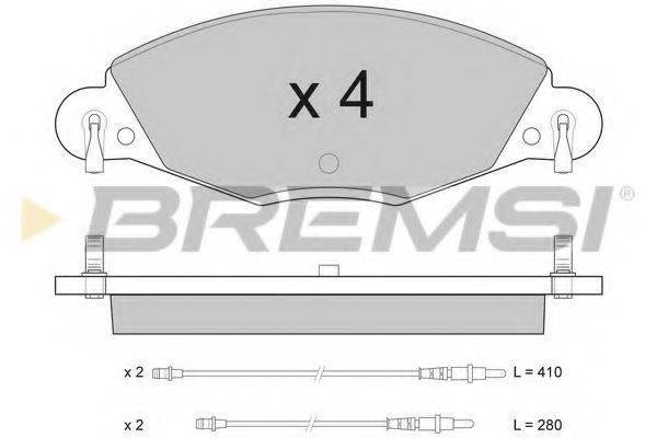BREMSI BP2937 Комплект гальмівних колодок, дискове гальмо