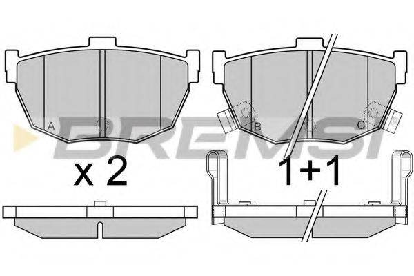 BREMSI BP2967 Комплект гальмівних колодок, дискове гальмо