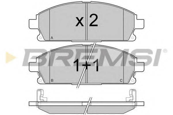 BREMSI BP2968 Комплект гальмівних колодок, дискове гальмо