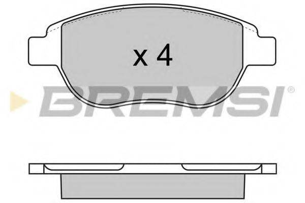 BREMSI BP2972 Комплект гальмівних колодок, дискове гальмо