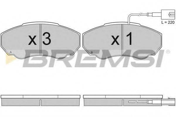 BREMSI BP2997 Комплект гальмівних колодок, дискове гальмо