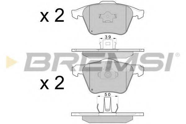 BREMSI BP3062 Комплект гальмівних колодок, дискове гальмо