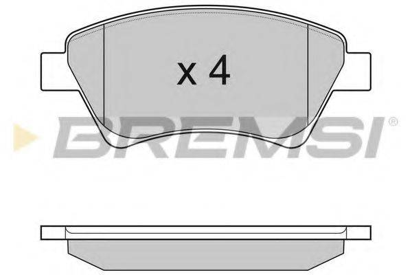 BREMSI BP3072 Комплект гальмівних колодок, дискове гальмо