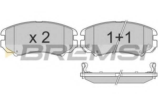 BREMSI BP3146 Комплект гальмівних колодок, дискове гальмо