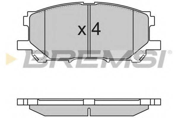 BREMSI BP3168 Комплект гальмівних колодок, дискове гальмо