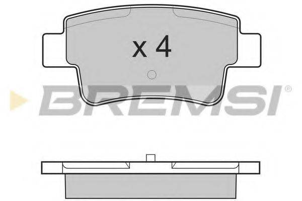 BREMSI BP3228 Комплект гальмівних колодок, дискове гальмо