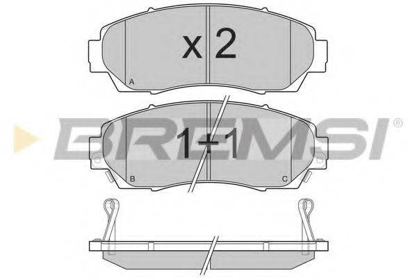 BREMSI BP3258 Комплект гальмівних колодок, дискове гальмо