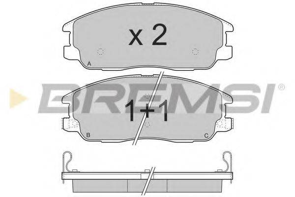 BREMSI BP3268 Комплект гальмівних колодок, дискове гальмо