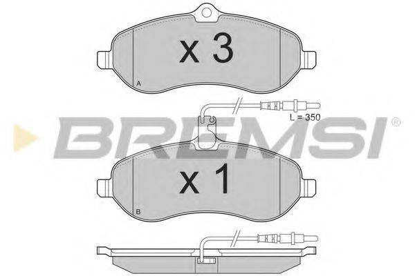 BREMSI BP3283 Комплект гальмівних колодок, дискове гальмо