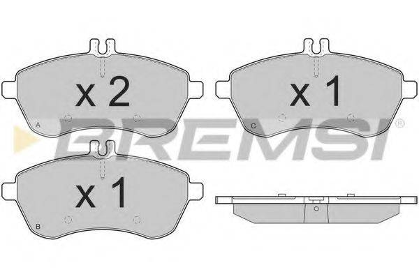 BREMSI BP3327 Комплект гальмівних колодок, дискове гальмо