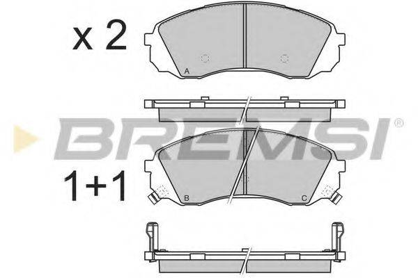 BREMSI BP3336 Комплект гальмівних колодок, дискове гальмо