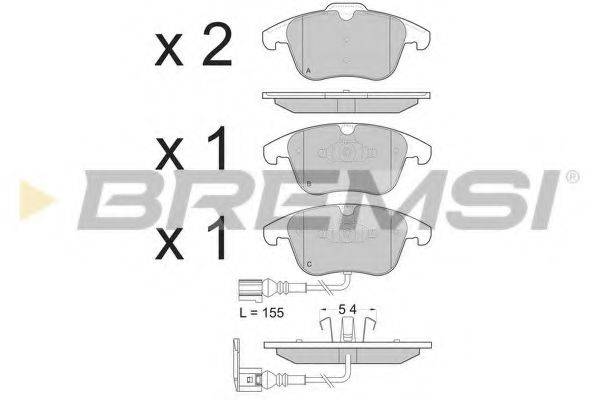 BREMSI BP3394 Комплект гальмівних колодок, дискове гальмо