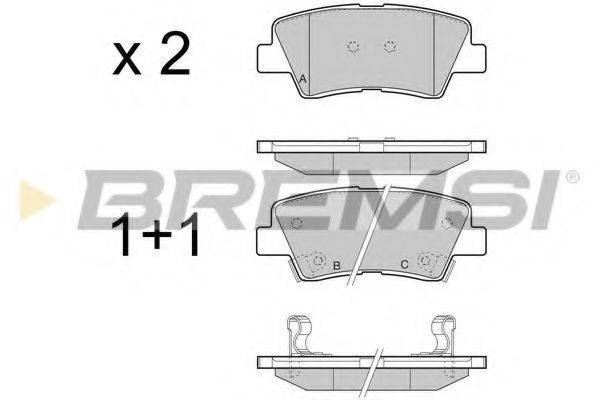 BREMSI BP3456 Комплект гальмівних колодок, дискове гальмо