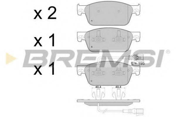 BREMSI BP3478 Комплект гальмівних колодок, дискове гальмо