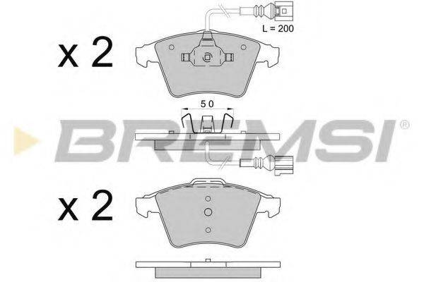 BREMSI BP3508 Комплект гальмівних колодок, дискове гальмо