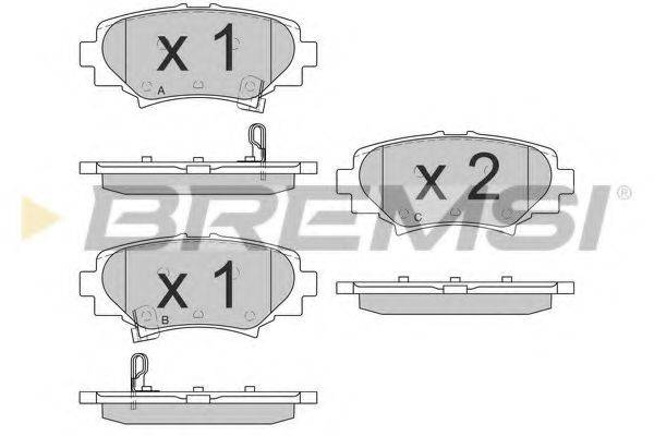 BREMSI BP3557 Комплект гальмівних колодок, дискове гальмо