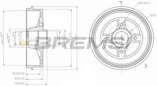 BREMSI DR5396 Гальмівний барабан