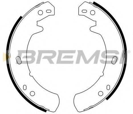 BREMSI GF0439 Комплект гальмівних колодок, стоянкова гальмівна система