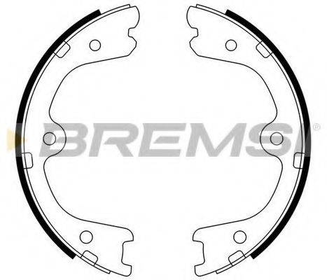BREMSI GF0873 Комплект гальмівних колодок, стоянкова гальмівна система