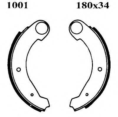 BSF 01001 Комплект гальмівних колодок