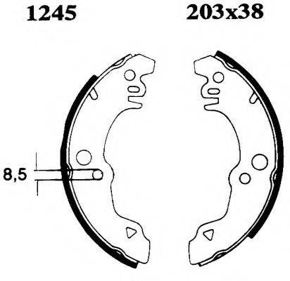 BSF 01245 Комплект гальмівних колодок