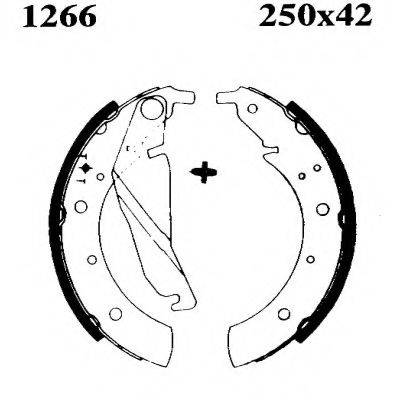 BSF 01266 Комплект гальмівних колодок